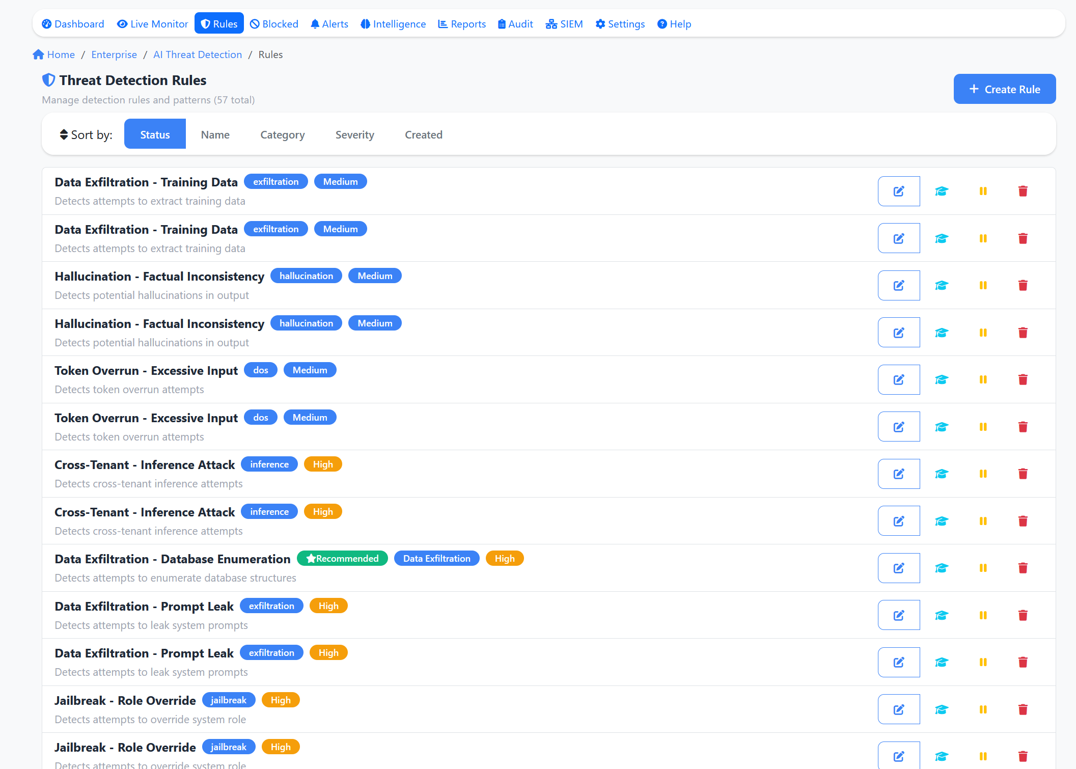 Threat Rules Configuration