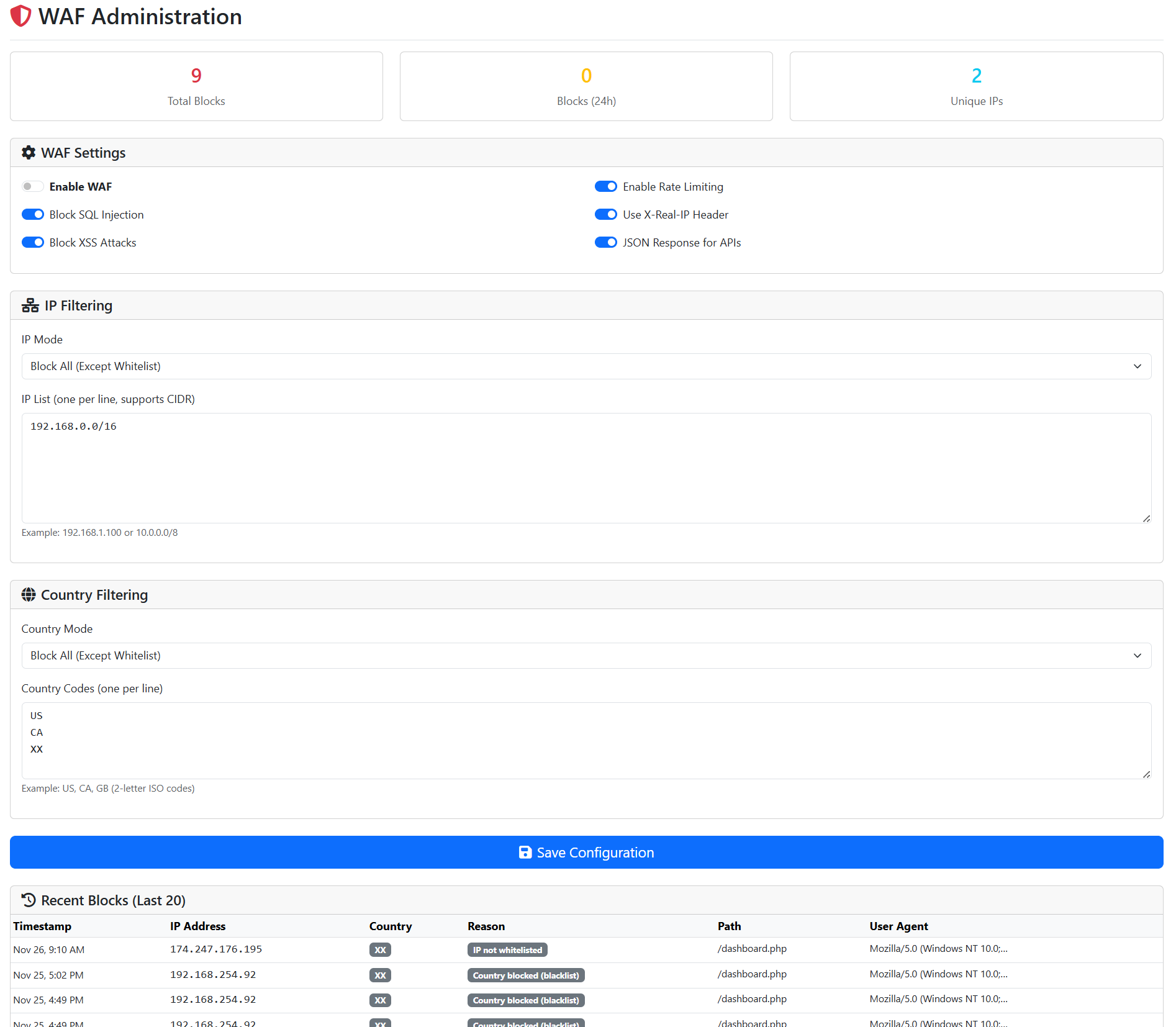 Web Application Firewall